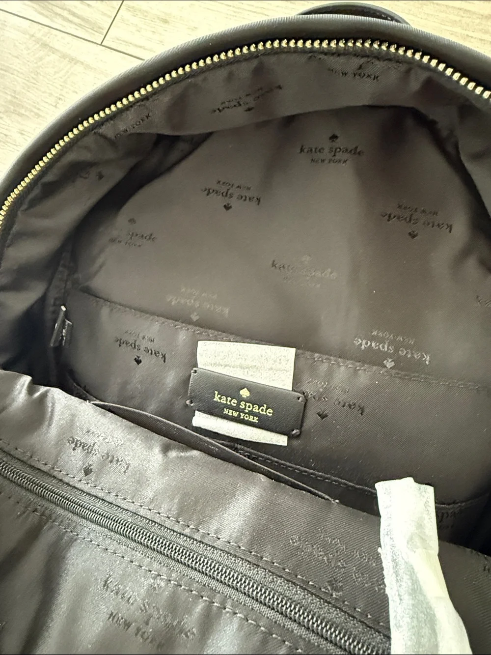 Kate Spade Chelsea Medium Backpack black nylon NEW